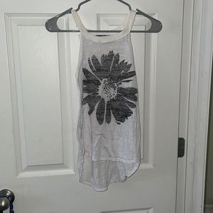 Recycled Karma sheer flower tank top